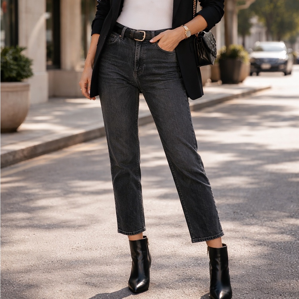 Hudson Jeans Black Straight Leg Women's Denim